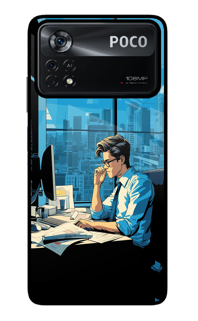 Focused Hustler (AI Generated) Poco X4 Pro Glass Case
