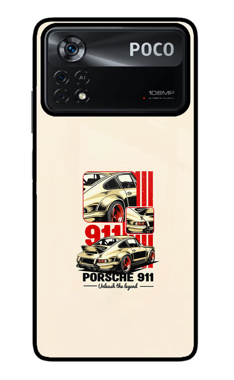 Classic Porsche 911 Poco X4 Pro Glass Case