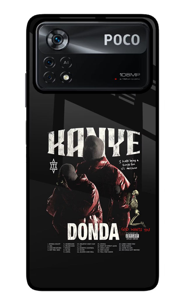 Donda Kanye West Poco X4 Pro Glass Case