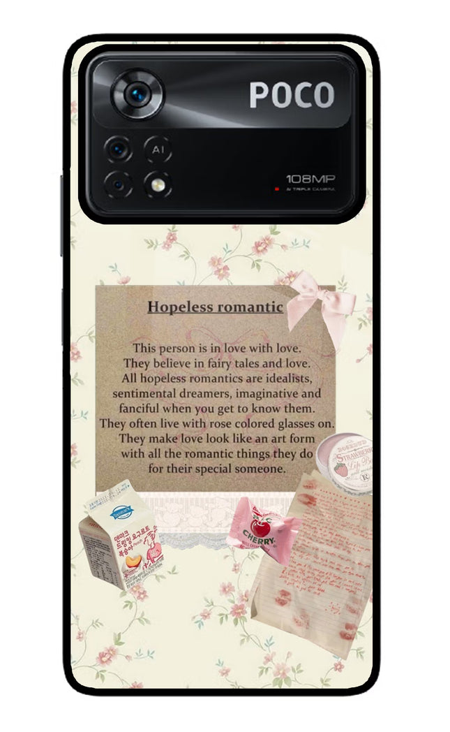 Hopeless Romantic Poco X4 Pro Glass Case