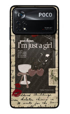 I am just a girl Poco X4 Pro Glass Case