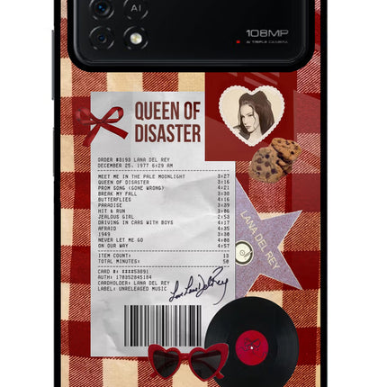 Queen of Disaster Poco X4 Pro Glass Case