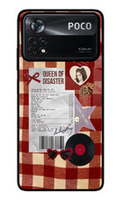 Queen of Disaster Poco X4 Pro Glass Case