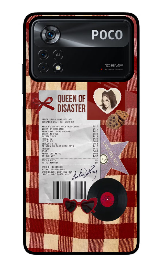 Queen of Disaster Poco X4 Pro Glass Case