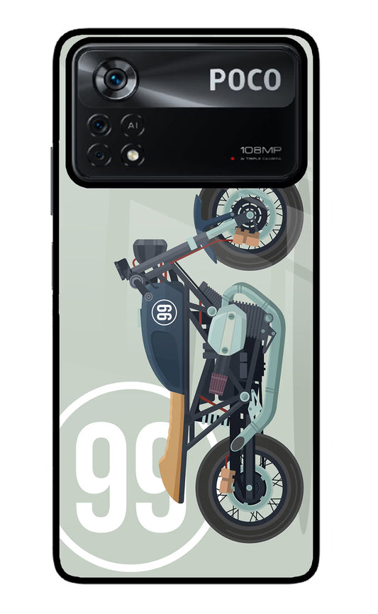 Classic Cafe Racer 99 Poco X4 Pro Glass Case