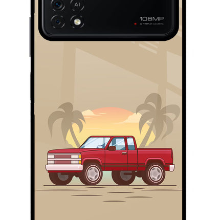Desert Classic Drive Poco X4 Pro Glass Case