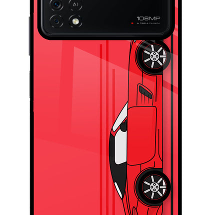 Red Velocity Poco X4 Pro Glass Case