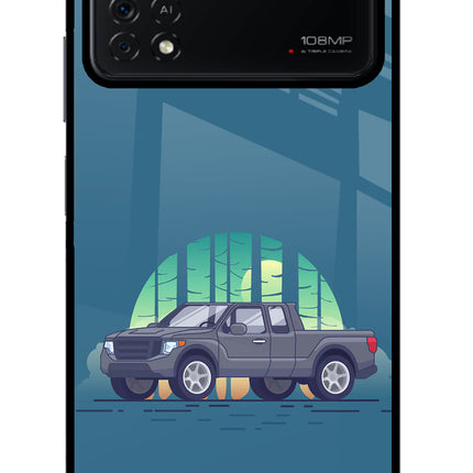 Retro Garage Vibe Poco X4 Pro Glass Case