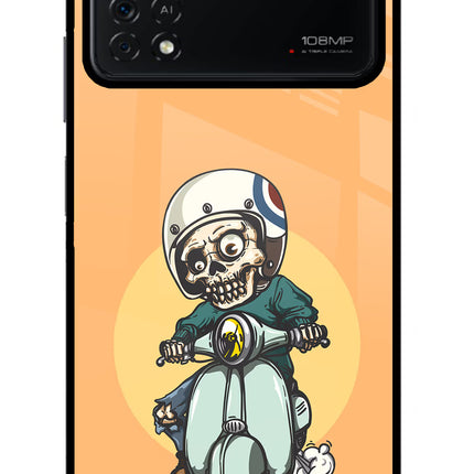 Undead Biker Poco X4 Pro Glass Case