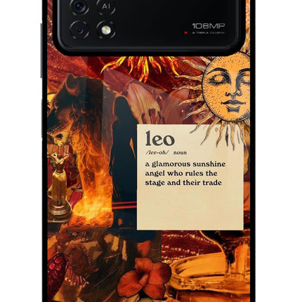 Leo Zodiac Poco X4 Pro Glass Case