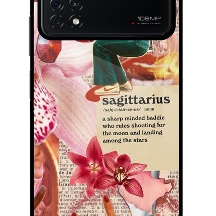 Sagittarius Zodiac Poco X4 Pro Glass Case