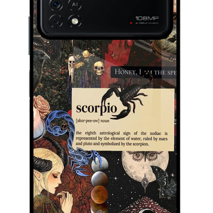 Scorpio Zodiac Poco X4 Pro Glass Case