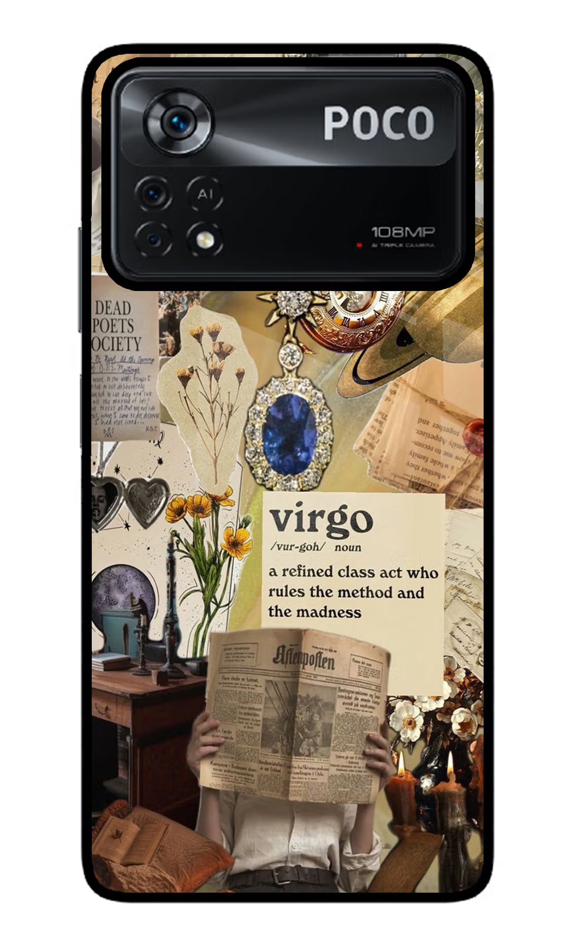 Virgo Zodiac Poco X4 Pro Glass Case