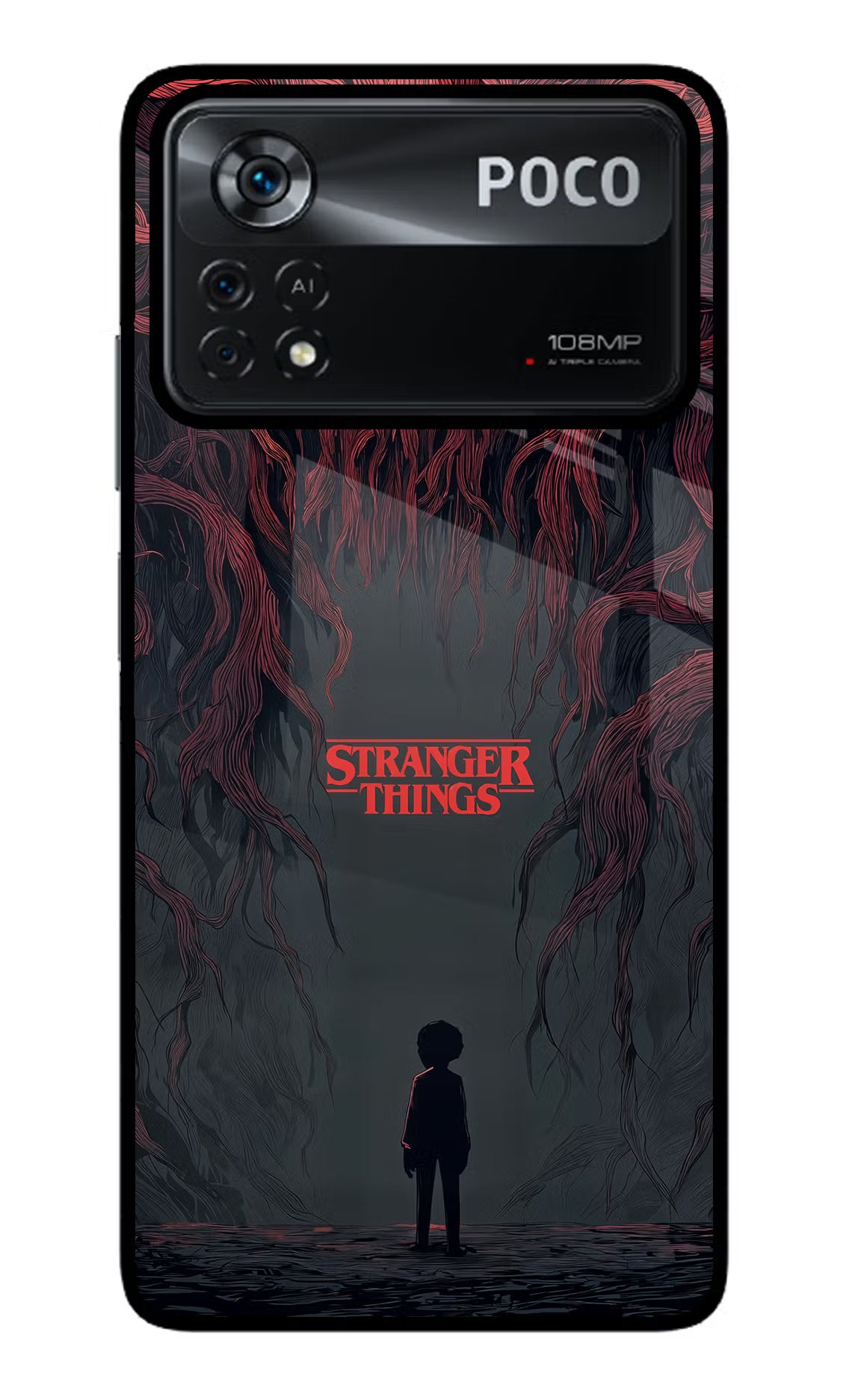 Ordinary Things Dark Side Poco X4 Pro Glass Case Back Cover by Casekaro