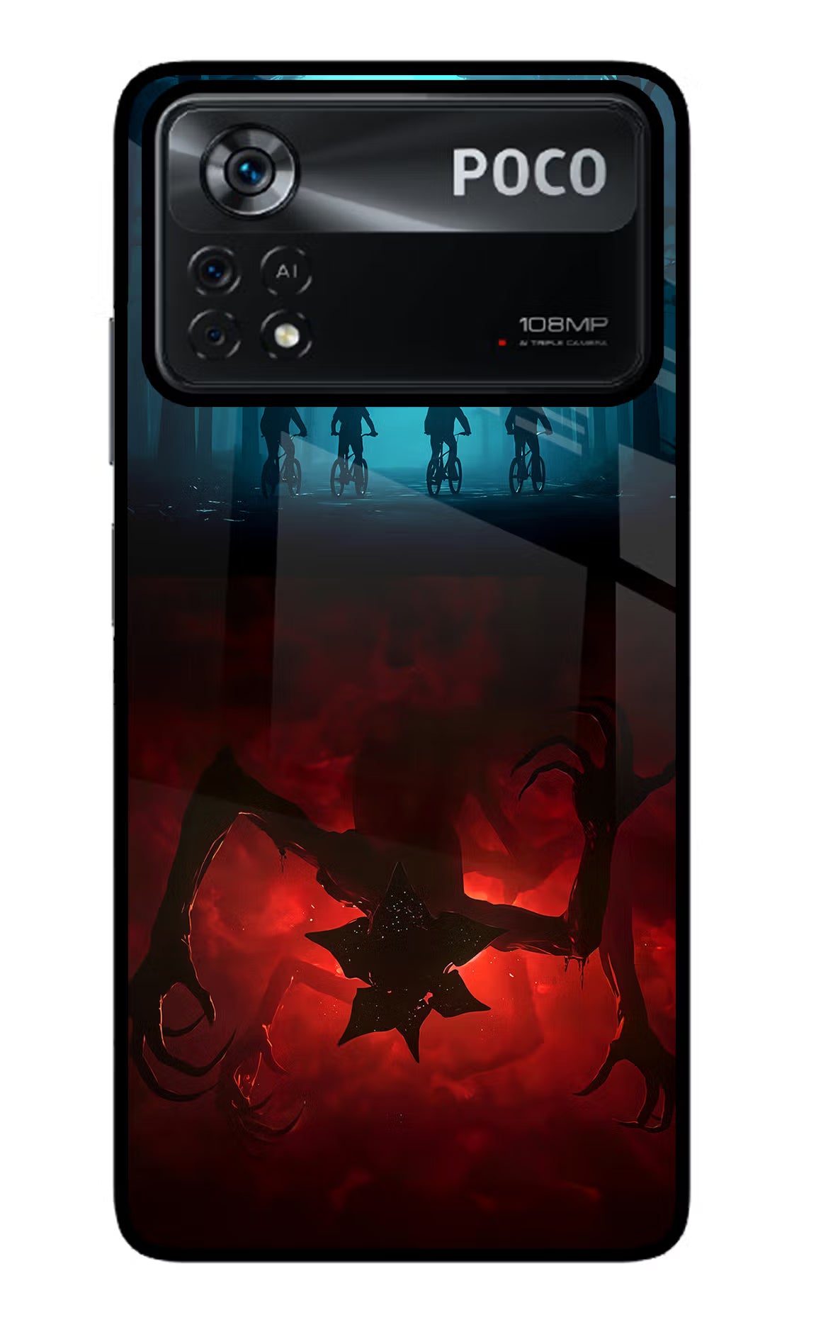 Ordinary Things Downside Up Poco X4 Pro Glass Case Back Cover by Casekaro