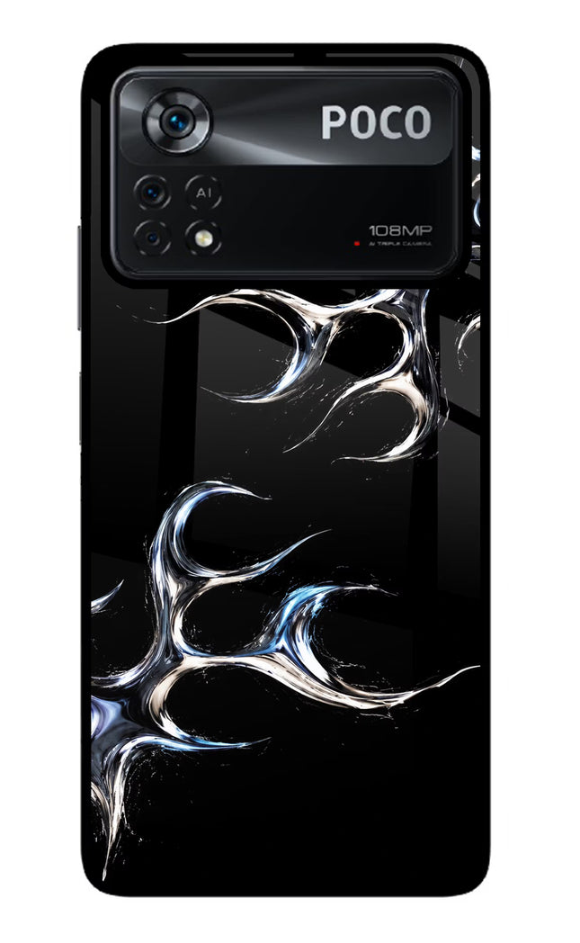 Chrome Tribal Poco X4 Pro Glass Case