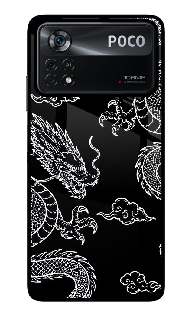 Twin Dragons Poco X4 Pro Glass Case