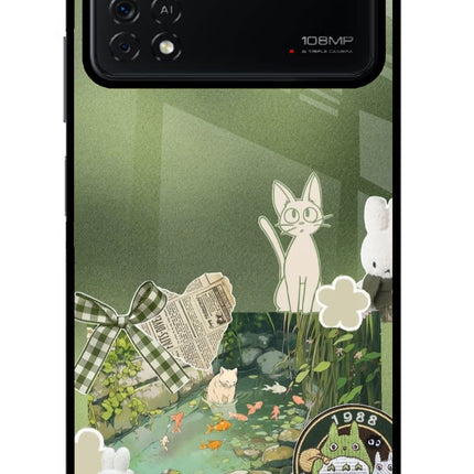 Aesthetic anime Poco X4 Pro Glass Case