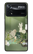 Aesthetic anime Poco X4 Pro Glass Case