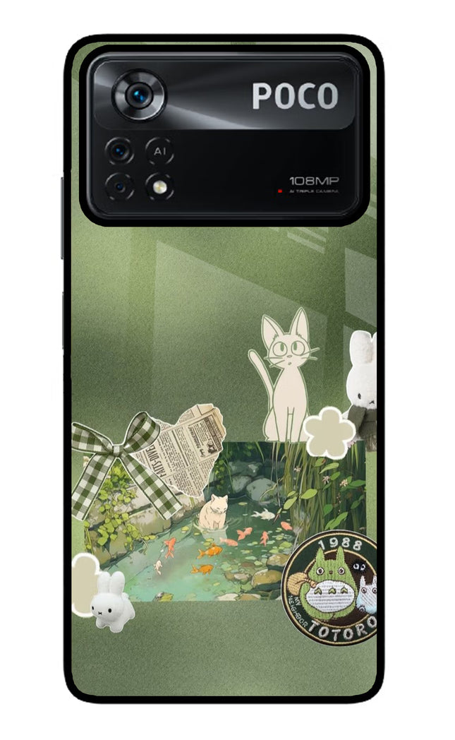 Aesthetic anime Poco X4 Pro Glass Case