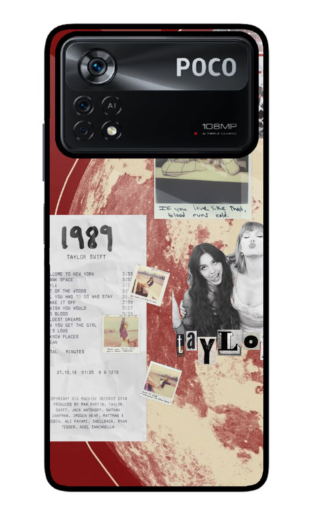 Taylor Swift Poco X4 Pro Glass Case