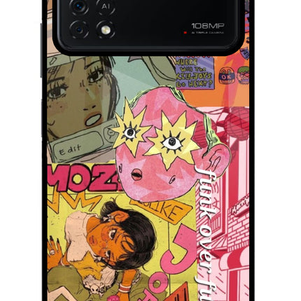 Funkover Poco X4 Pro Glass Case