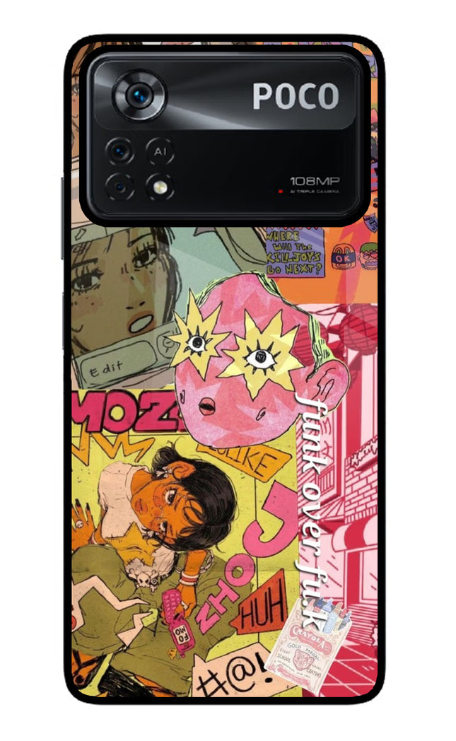 Funkover Poco X4 Pro Glass Case