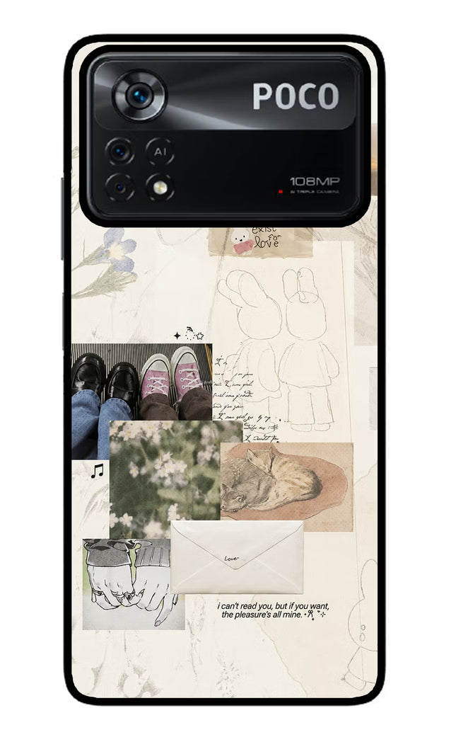 Soft Aesthetic Poco X4 Pro Glass Case