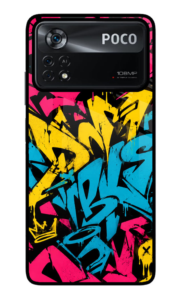 Graffiti Vibe Poco X4 Pro Glass Case