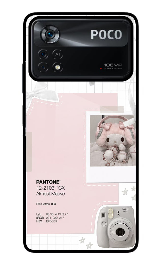 Pantone Asthetic Poco X4 Pro Glass Case