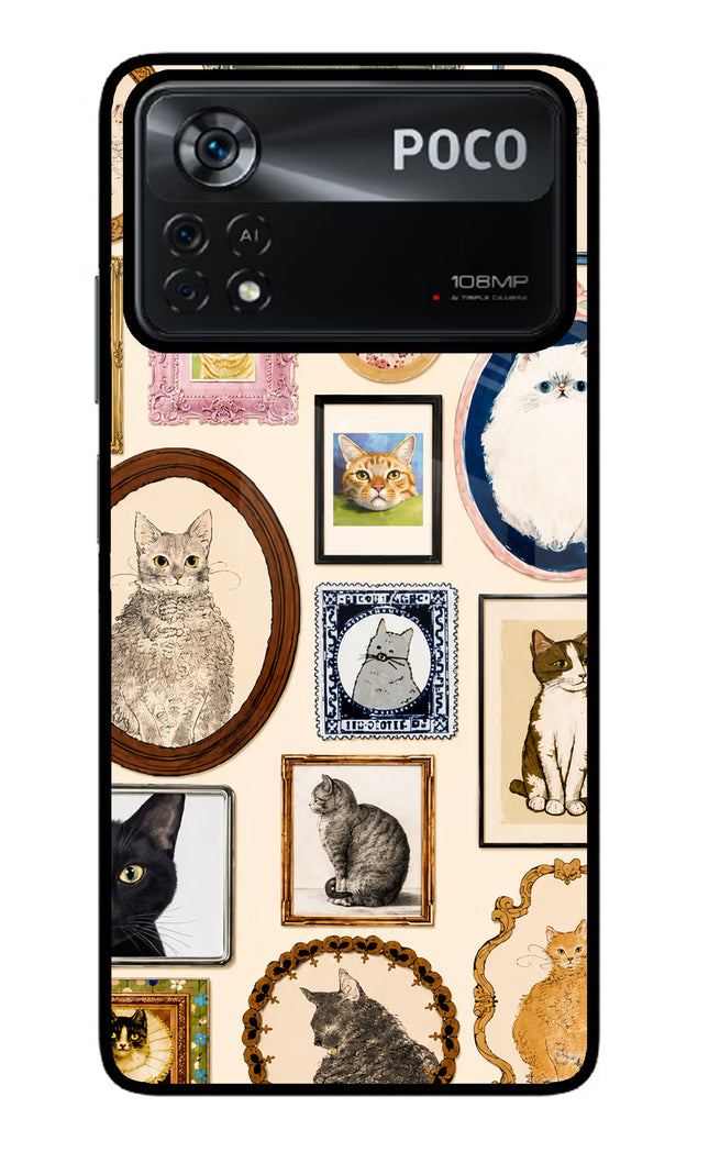 Mirror Cats Poco X4 Pro Glass Case