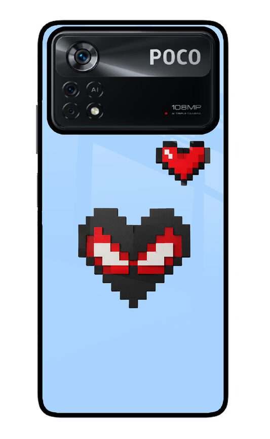 Peter Heart Poco X4 Pro Glass Case