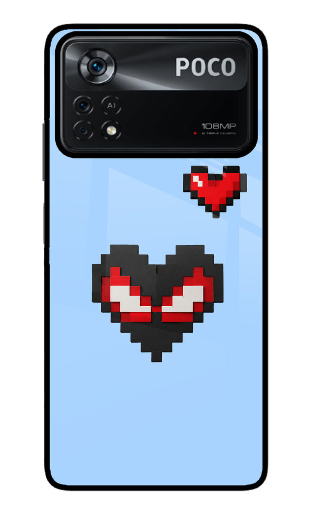 Peter Heart Poco X4 Pro Glass Case