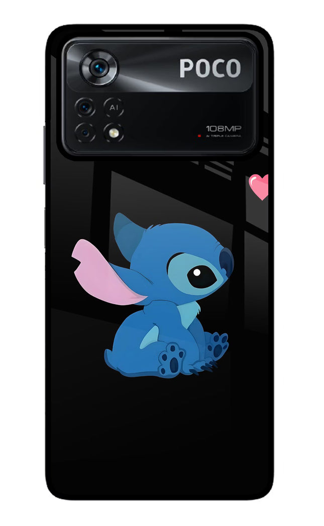Stitch Crush Poco X4 Pro Glass Case