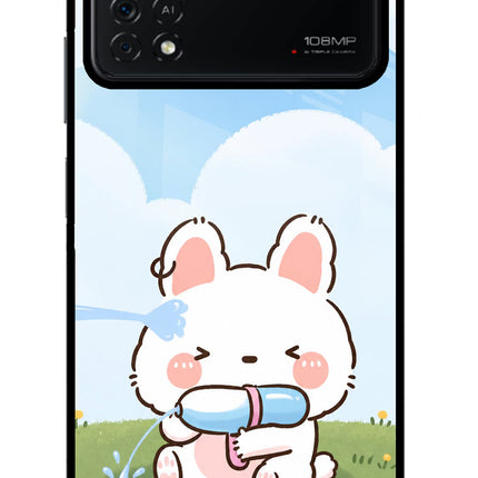 Bunny Treat Poco X4 Pro Glass Case