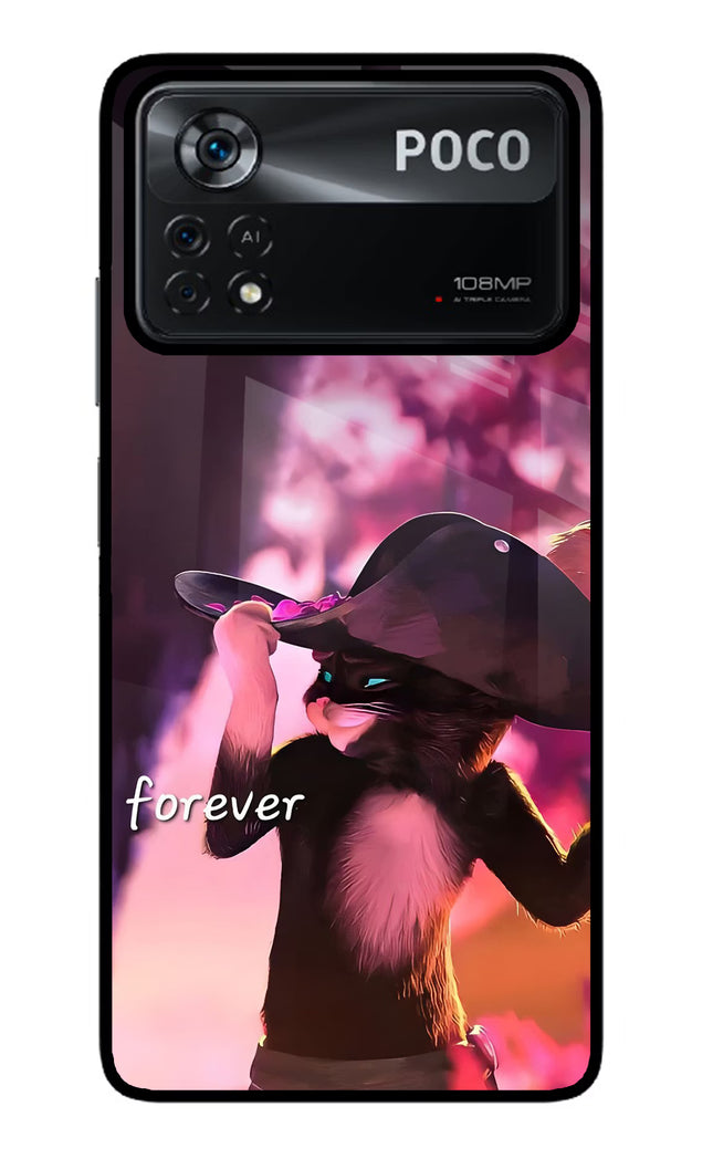 Forever Cat Poco X4 Pro Glass Case