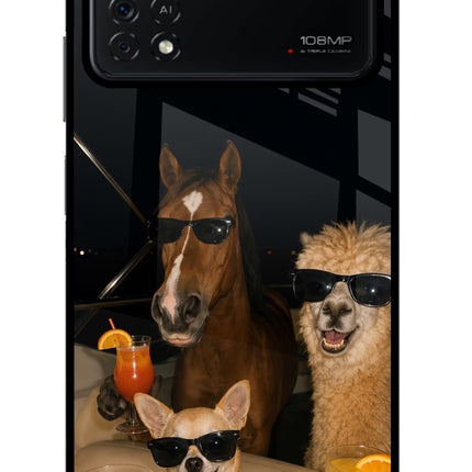 Party Squad Poco X4 Pro Glass Case