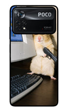 Hacker Hamster Poco X4 Pro Glass Case
