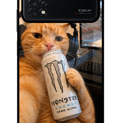 Gamer Cat Energy Poco X4 Pro Glass Case
