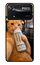 Gamer Cat Energy Poco X4 Pro Glass Case