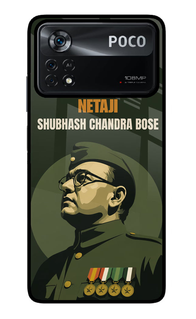 Netaji Legacy Poco X4 Pro Glass Case