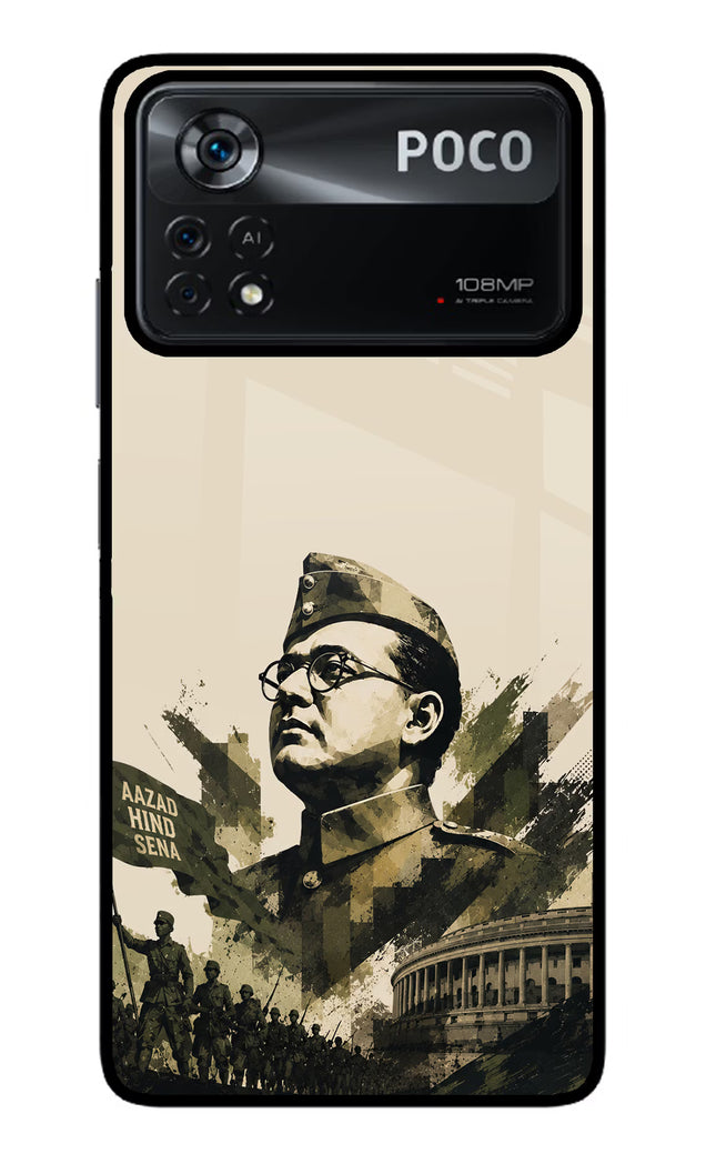 Netaji Rising Poco X4 Pro Glass Case