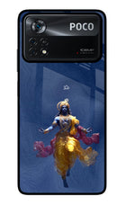 Cosmic Krishna Poco X4 Pro Glass Case