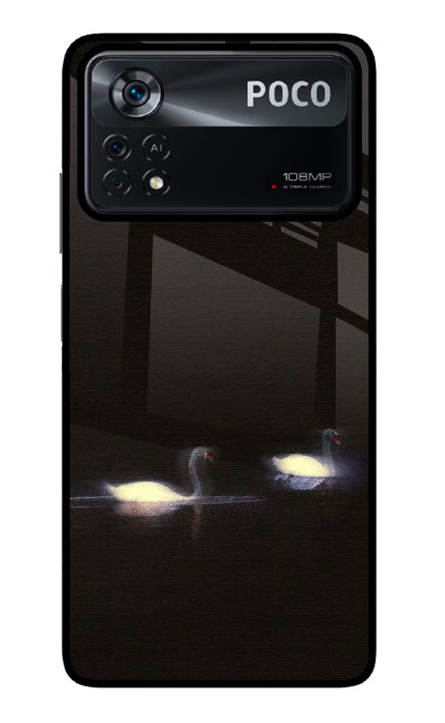 Silent Swans Poco X4 Pro Glass Case
