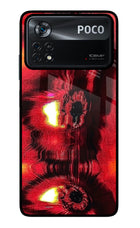 Fire Eye Poco X4 Pro Glass Case Back Cover by Casekaro