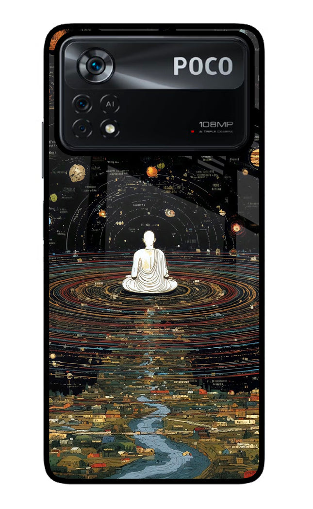 Space Monk Poco X4 Pro Glass Case