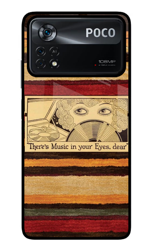 Vinyl Stripes Poco X4 Pro Glass Case
