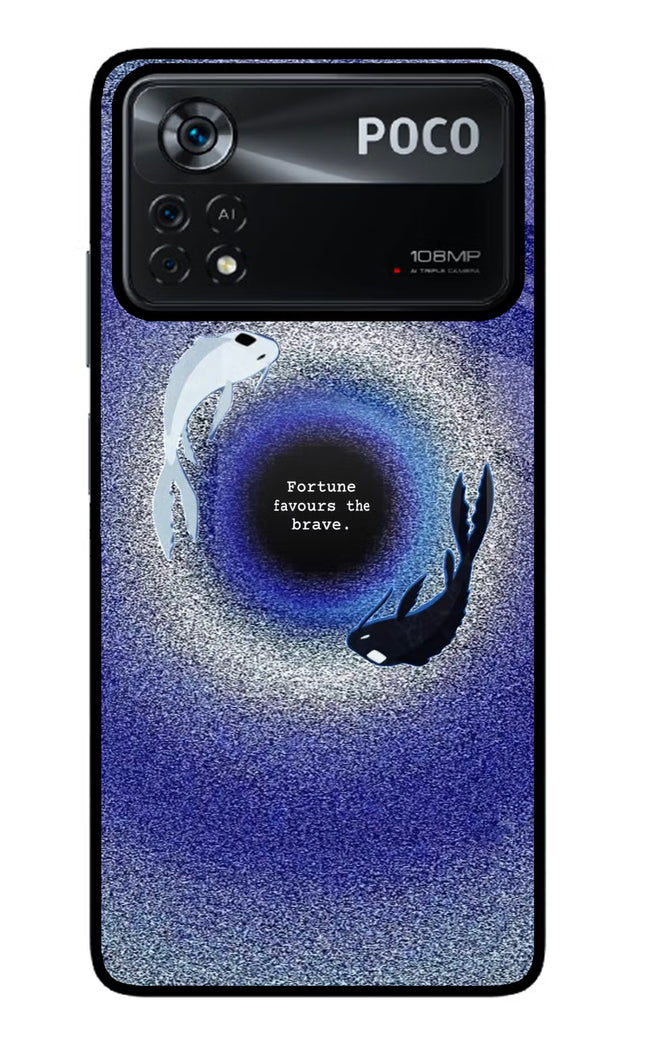Dark Koi Poco X4 Pro Glass Case