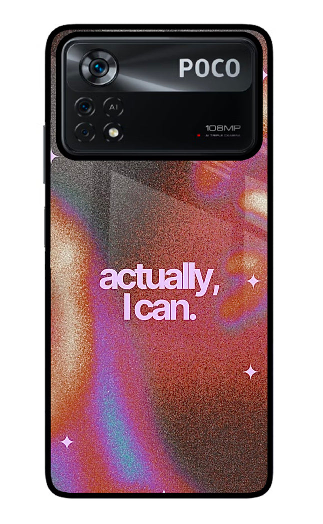 Pink Aura Poco X4 Pro Glass Case