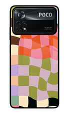Wavy Grid Poco X4 Pro Glass Case